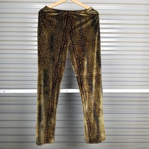 Vintage 2 piece Velvet Straight leg pants and mock neck top - Picture 3 of 5